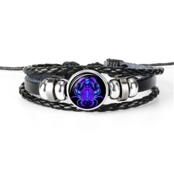 Zodiac Constellation Star Sign Bracelet Braided Design Bracelet For Men Women Kids