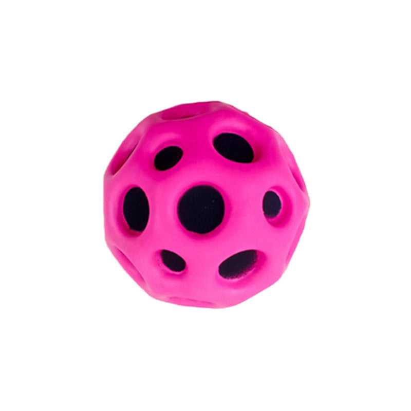 Soft Bouncy Moon Shape Ball Anti-fall Porous Bouncy Ball Kids Indoor Outdoor Toy Ergonomic Design