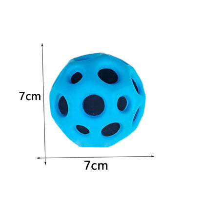 Soft Bouncy Moon Shape Ball Anti-fall Porous Bouncy Ball Kids Indoor Outdoor Toy Ergonomic Design