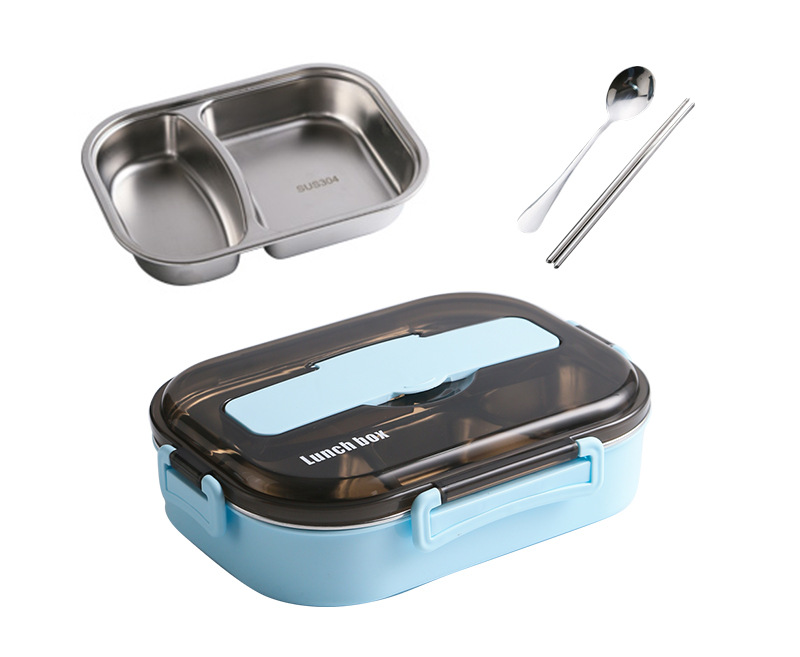304 stainless steel insulated lunch box, portable handle, student